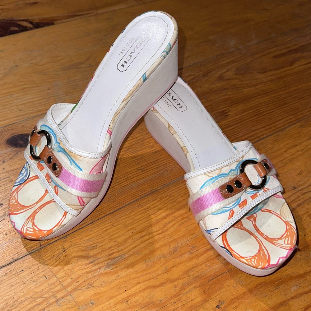 Coach “Fiona” Slide on Wedges - Picture 6 of 8